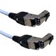 Masterlan comfort patch cable SSTP, Cat 6A, 0,5m, gray, Rotating plug RJ45 180°