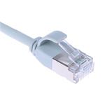 Masterlan comfort patch cable U/FTP, extra slim, Cat6A, 0,25m, grey, LSZH