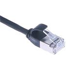 Masterlan comfort patch cable U/FTP, extra slim, Cat6A, 0,5m, black, LSZH