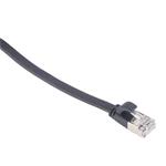 Masterlan comfort patch cable U/FTP, flat, Cat6A, 0,25m, black, LSZH
