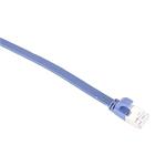 Masterlan comfort patch cable U/FTP, flat, Cat6A, 0,25m, blue, LSZH