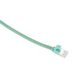 Masterlan comfort patch cable U/FTP, flat, Cat6A, 0,5m, green, LSZH