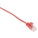 Masterlan comfort patch cable UTP, extra slim, Cat6, 0,25m, red