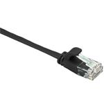 Masterlan comfort patch cable UTP, flat, Cat6, 0,25m, black