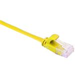 Masterlan comfort patch cable UTP, flat, Cat6, 0,25m, yellow