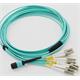 Masterlan fiber optic MPO patch cord, MPOupc female/4xLCupc duplex, MM, OM3, 8, Typ B, 1m