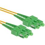 Masterlan fiber optic patch cord, SCapc/SCapc, Singlemode 9/125, duplex, 15m