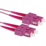 Masterlan fiber optic patch cord, SCupc-SCupc, Multimode 50/125 OM4, duplex, 1m