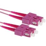 Masterlan fiber optic patch cord, SCupc-SCupc, Multimode 50/125 OM4, duplex, 3m