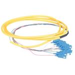 Masterlan fiber optic pigtail, SCupc, Singlemode 9/125, 3m, 12pcs, strand jacketed