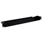 Masterlan fixed perforated shelf. 1U, 19", 150mm, load capacity 15kg, black