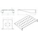 Masterlan fixed perforated shelf. 1U, 19", 250mm, load capacity 25kg, gray