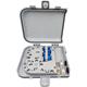 Masterlan FTTH fiber optic terminal box for 8x SC, including splice tray and couplers, grey