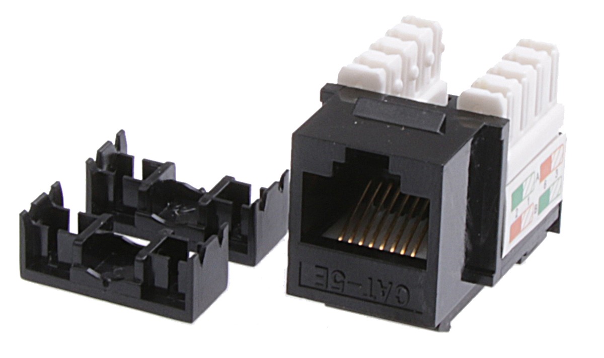 Masterlan keystone UTP Cat.5e, black | Discomp - networking solutions