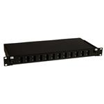 Masterlan ODF 12x SC Duplex, optic enclosure with patch panel and splice tray, 1U, 19", black