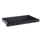 Masterlan ODF 12x SC Duplex, optic enclosure with patch panel and splice tray, 1U, 19", black