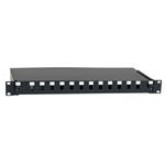 Masterlan ODF 12x SC Simplex, optic enclosure with patch panel and splice tray, 1U, 19", black