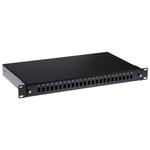 Masterlan ODF 24x SC Simplex, optic enclosure with patch panel and splice tray, 1U, 19", black