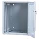 Masterlan one piece rack data cabinet 19" 12U/400mm, disassembled - FLAT PACK, glass door