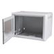 Masterlan one-piece rack data cabinet 19" 4U/400mm, disassembled - FLAT PACK, glass door