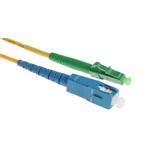 Masterlan fiber optic patch cord, LCapc-SCupc, Singlemode 9/125, simplex, 1m