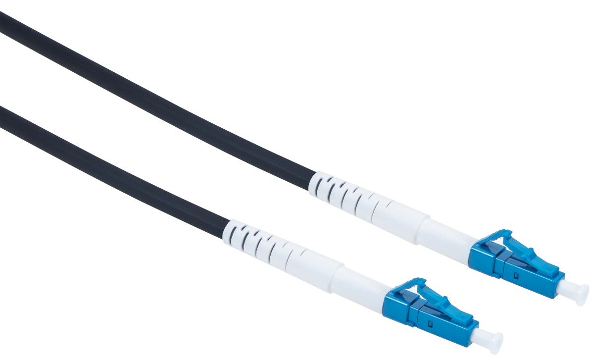 Masterlan PE fiber optic outdoor patch cord, LCupc/LCupc, Simplex, Singlemode 9/125, 20m