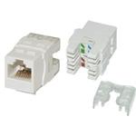 Masterlan self-tapping keystone UTP Cat.5, white, rear terminal block