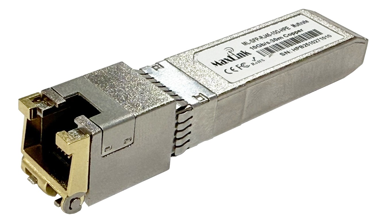 MaxLink SFP+ 1/2.5/5/10G copper module, RJ-45, 30m, 10Gbps, HPE