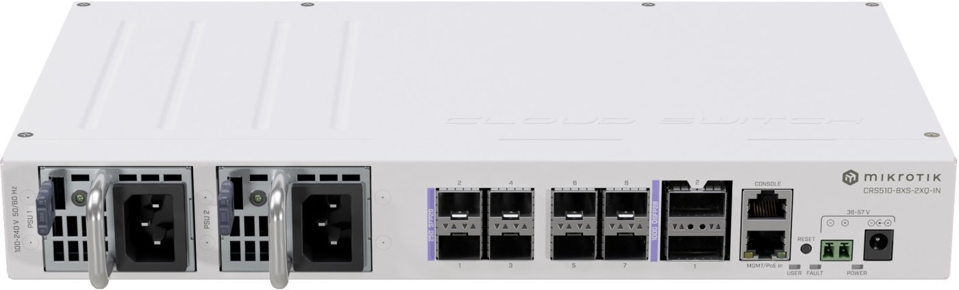 MikroTik Cloud Router Switch CRS510-8XS-2XQ-IN - Bazar