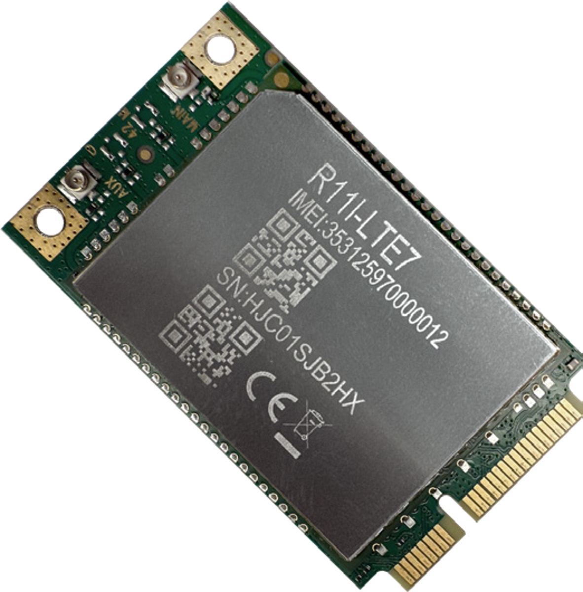 MikroTik R11e-LTE7, LTE miniPCI-e modem, 2x u.Fl