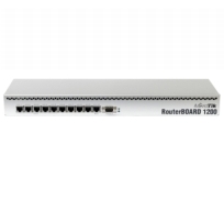 MikroTik RouterBOARD RB1200, RouterOS L6, 10x GLAN, 1U RM - unpacked, case and power supply