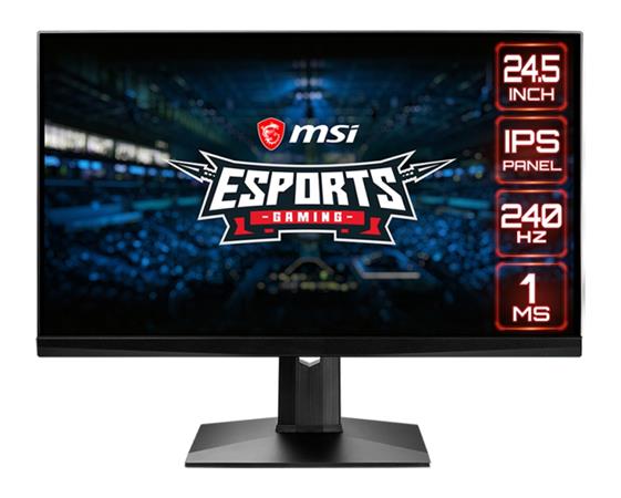 MSI Gaming monitor Optix MAG251RX, 24,5"/1920 x 1080 FHD/IPS, 240Hz/1ms/1000:1/400cd / m2 /2x HDMI/D