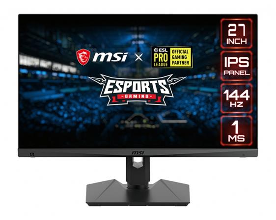 MSI Gaming monitor Optix MAG274R, 27"/1920x1080 (FHD)/IPS LED, 144Hz/1ms/1000:1/300cd / m2/2x HDMI/D