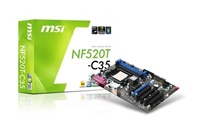 MSI MB Sc AM3 NF520T-C35, NV nForce 520,1PCI-E*16,1PCI-E*1,4PCI,4DDRII,2SATAII,GbLAN,IDE,OC,ATX