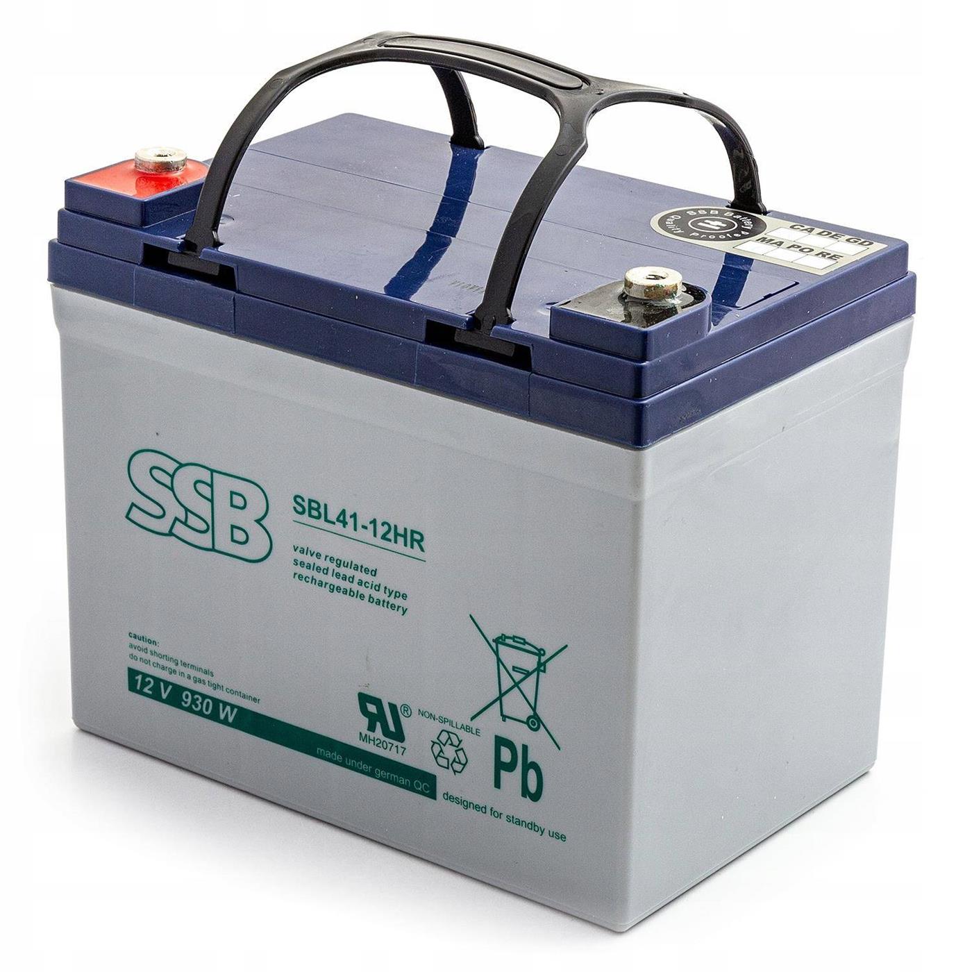 NERBO lead battery 12V 33Ah AGM, lifetime 1012 years, M6 connector