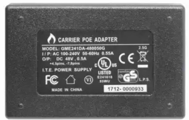 OEM pasive Gigabit PoE adapter GME241DA-480050G, 48V 0.5A