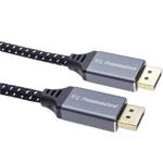 PremiumCord DisplayPort 1.4 přípojný kabel, kovové a zlacené konektory, 1m