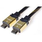 PremiumCord GOLD HDMI High Speed + Ethernet kabel, zlacené konektory, 2m