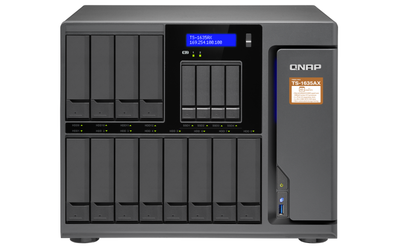 QNAP TS-1635AX-4G (1,6GHz/ 4GB RAM/ 16xSATA/ 2x M.2 SATA slot / 2xGbE/ 2x10Gbe SFP+ / 2x PCIe slot )