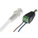 Reduction jack / terminal, MALE standard DC 2.1 / 5.5 power connector (for CCTV cameras)