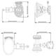 RF elements Asymmetrical Horn Antenna with TwistPort, 5GHz, 17dBi, 45°