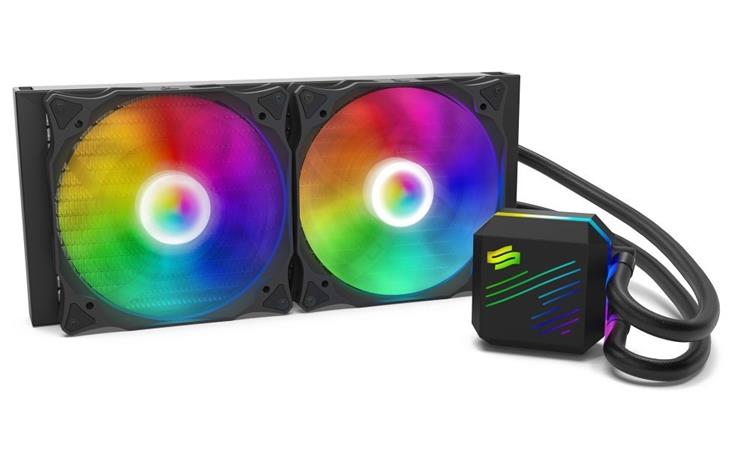 SilentiumPC vodní chladič Navis EVO ARGB 280 AiO / 2x140mm fan / 22dBA / pro AM3, AM4, LGA 2066,2011