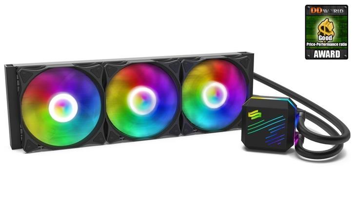 SilentiumPC vodní chladič Navis EVO ARGB 360 AiO / 3x120mm fan / 22dBA / pro AM3, AM4, LGA 2066,2011
