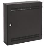 Solarix cabinet SOHO LC-18 on-wall with rails 2U, 4U a 11U, 550x550x150mm, black