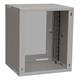 Solarix cabinet wall mount flat-pack SENSA LITE 12U 450mm, glass door, RAL 7035