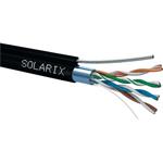 Solarix instalační kabel CAT5E FTP PE venkovní samonosný 305m cívka