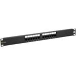 Solarix patch panel 12 x RJ45 CAT5E UTP 150 MHz, black, 1U