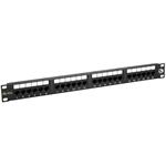 Solarix patch panel 24 x RJ45 CAT5E UTP 150 MHz, black, 1U