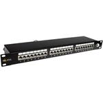 Solarix patch panel 24 x RJ45 CAT6 STP, black, 1U