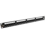 Solarix patch panel 24 x RJ45 CAT6 UTP, black, 1U